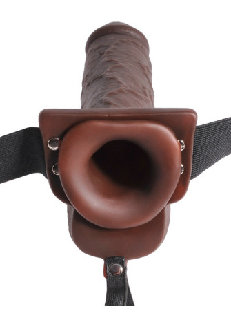 9" Hollow Squirting Strap-on with Balls
